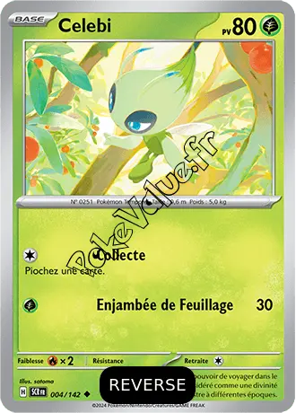 Carte Pokémon Celebi  Reverse n°004 de la série Couronne Stellaire