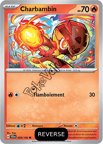 Carte Pokémon Charbambin  Reverse n°029 de la série Couronne Stellaire