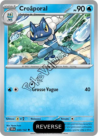 Carte Pokémon Croâporal  Reverse n°040 de la série Couronne Stellaire