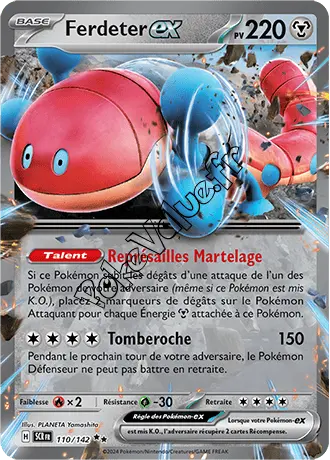 Carte Pokémon Ferdeter ex  n°110 de la série Couronne Stellaire