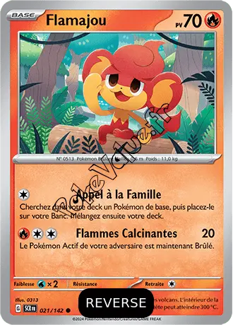 Carte Pokémon Flamajou  Reverse n°021 de la série Couronne Stellaire