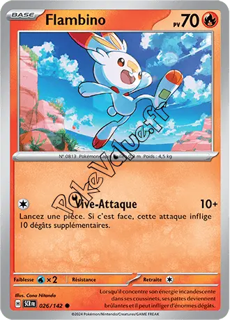 Carte Pokémon Flambino  n°026 de la série Couronne Stellaire