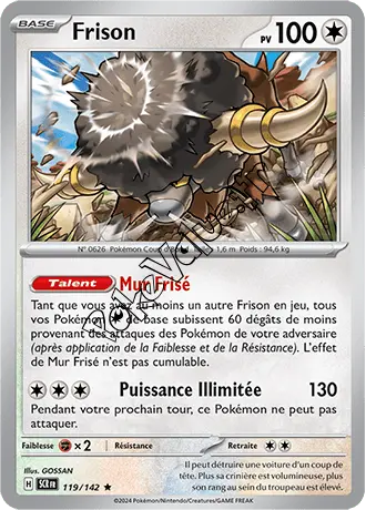 Carte Pokémon Frison  n°119 de la série Couronne Stellaire