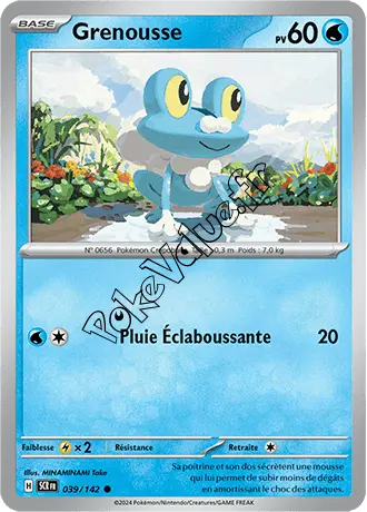 Carte Pokémon Grenousse  n°039 de la série Couronne Stellaire