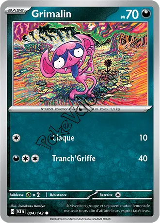 Carte Pokémon Grimalin  n°094 de la série Couronne Stellaire