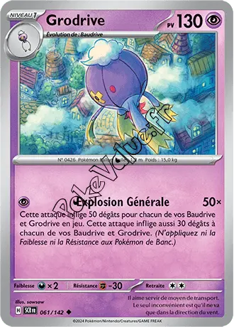 Carte Pokémon Grodrive  n°061 de la série Couronne Stellaire