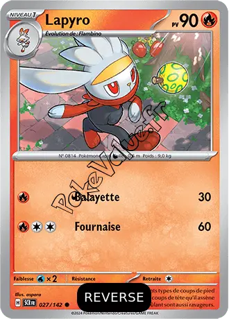 Carte Pokémon Lapyro  Reverse n°027 de la série Couronne Stellaire