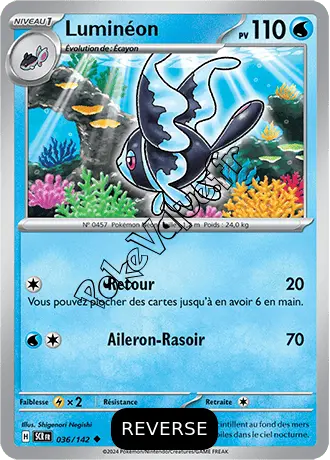 Carte Pokémon Luminéon  Reverse n°036 de la série Couronne Stellaire