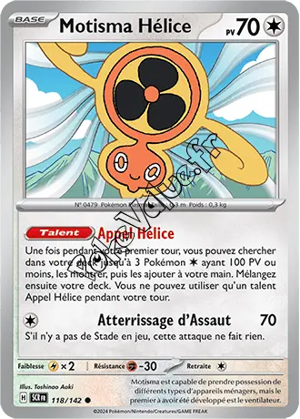 Carte Pokémon Motisma Hélice  n°118 de la série Couronne Stellaire
