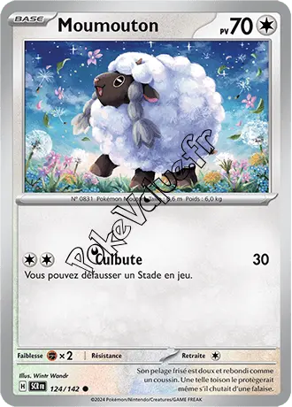 Carte Pokémon Moumouton  n°124 de la série Couronne Stellaire