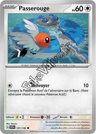 Carte Pokémon Passerouge  n°121 de la série Couronne Stellaire