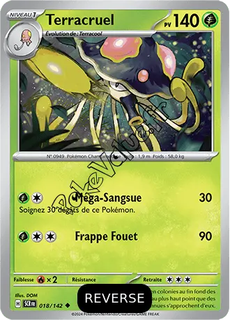 Carte Pokémon Terracruel  Reverse n°018 de la série Couronne Stellaire