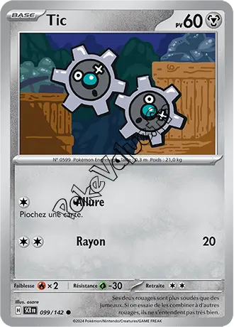 Carte Pokémon Tic  n°099 de la série Couronne Stellaire