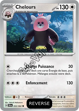 Carte Pokémon Chelours  Reverse n°053 de la série Fable Nébuleuse