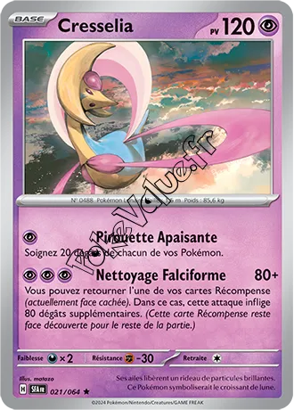 Carte Pokémon Cresselia  n°021 de la série Fable Nébuleuse