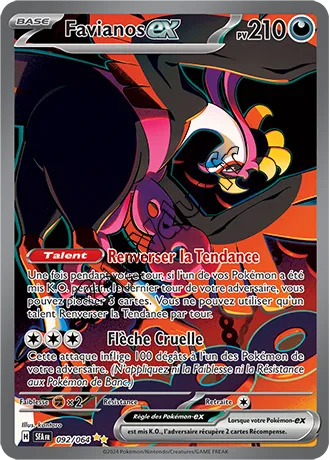 Carte Pokémon Favianos ex  n°092 de la série Fable Nébuleuse