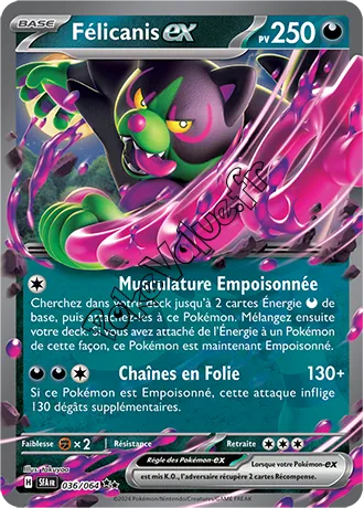Carte Pokémon Félicanis ex  n°036 de la série Fable Nébuleuse