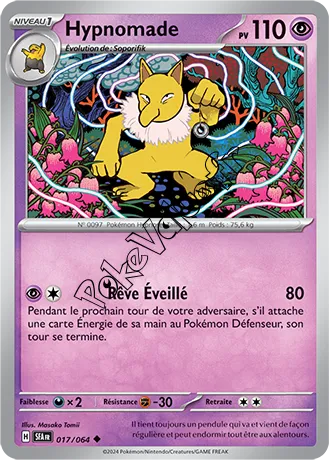 Carte Pokémon Hypnomade  n°017 de la série Fable Nébuleuse