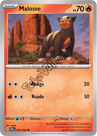 Carte Pokémon Malosse  n°007 de la série Fable Nébuleuse