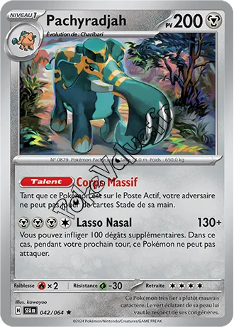 Carte Pokémon Pachyradjah  n°042 de la série Fable Nébuleuse