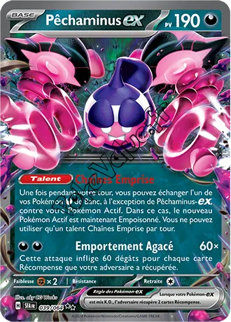 Carte Pokémon Pêchaminus ex  n°039 de la série Fable Nébuleuse
