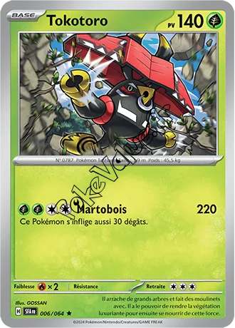Carte Pokémon Tokotoro  n°006 de la série Fable Nébuleuse