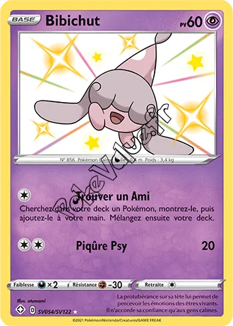 Carte Pokémon Bibichut n°SV54 de la série Déstinées Radieuses