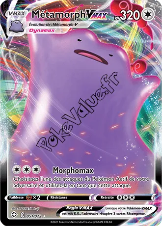 Carte Pokémon Ditto VMAX  n°51 de la série Déstinées Radieuses