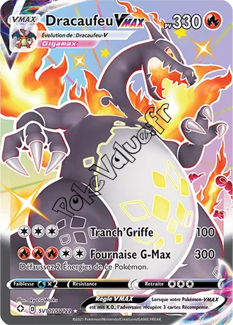 Carte Pokémon Dracaufeu VMAX n°SV107 de la série Déstinées Radieuses