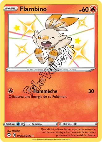 Carte Pokémon Flambino n°SV15 de la série Déstinées Radieuses