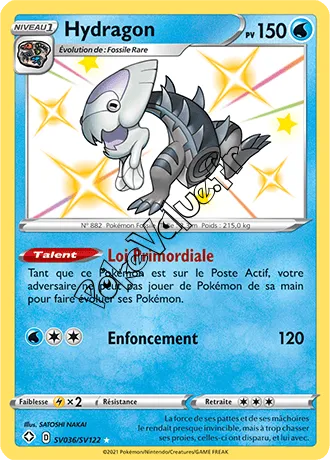 Carte Pokémon Hydragon n°SV36 de la série Déstinées Radieuses