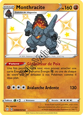 Carte Pokémon Monthracite n°SV69 de la série Déstinées Radieuses
