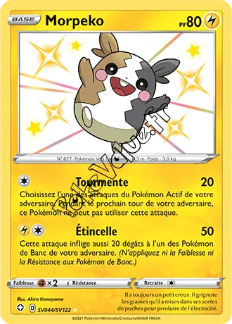 Carte Pokémon Morpeko n°SV44 de la série Déstinées Radieuses