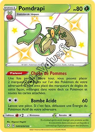 Carte Pokémon Pomdrapi n°SV13 de la série Déstinées Radieuses