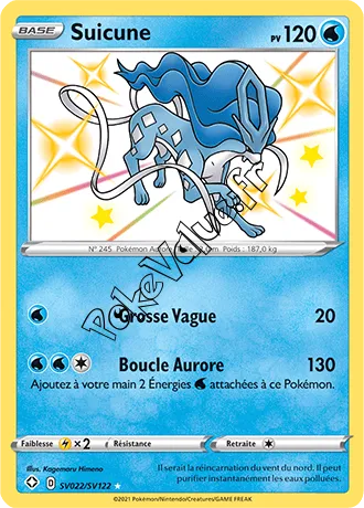 Carte Pokémon Suicune n°SV22 de la série Déstinées Radieuses