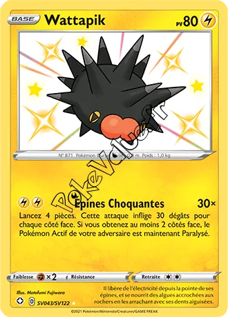 Carte Pokémon Wattapik n°SV43 de la série Déstinées Radieuses