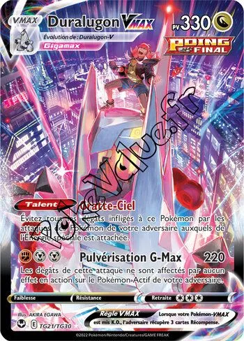 Carte Pokémon Duralugon VMAX  n°TG21 de la série Tempête Argentée