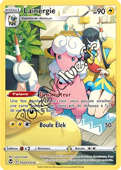 Carte Pokémon Lainergie  n°TG03 de la série Tempête Argentée