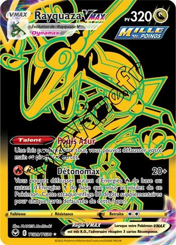 Carte Pokémon Rayquaza VMAX n°TG29 de la série Tempête Argentée