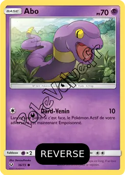 Carte Pokémon Abo Reverse n°36 de la série Légendes Brillantes