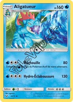 Carte Pokémon Aligatueur n°20 de la série Légendes Brillantes