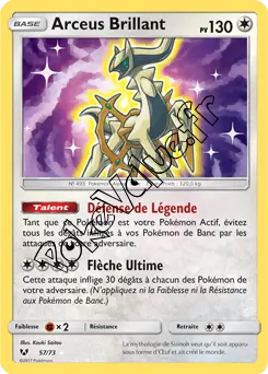 Carte Pokémon Arceus Brillant n°57 de la série Légendes Brillantes