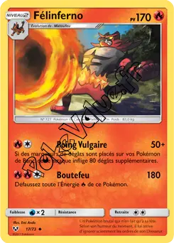 Carte Pokémon Félinferno n°17 de la série Légendes Brillantes
