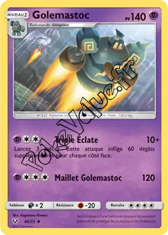 Carte Pokémon Golemastoc n°44 de la série Légendes Brillantes