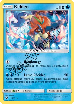 Carte Pokémon Keldeo  n°26 de la série Légendes Brillantes