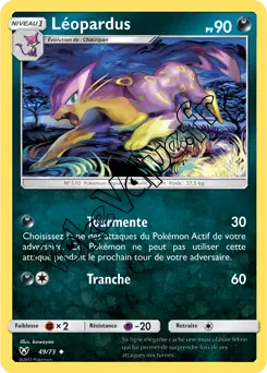 Carte Pokémon Léopardus n°49 de la série Légendes Brillantes