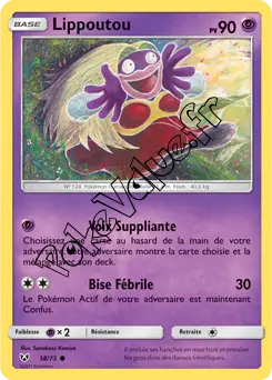 Carte Pokémon Lippoutou n°38 de la série Légendes Brillantes