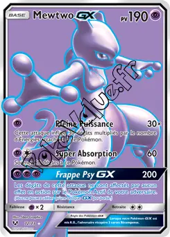 Carte Pokémon Mewtwo GX  n°72 de la série Légendes Brillantes