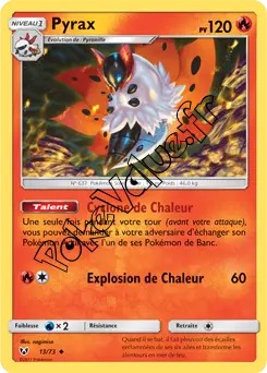 Carte Pokémon Pyrax n°13 de la série Légendes Brillantes