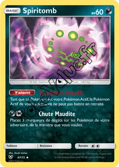 Carte Pokémon Spiritomb  n°47 de la série Légendes Brillantes